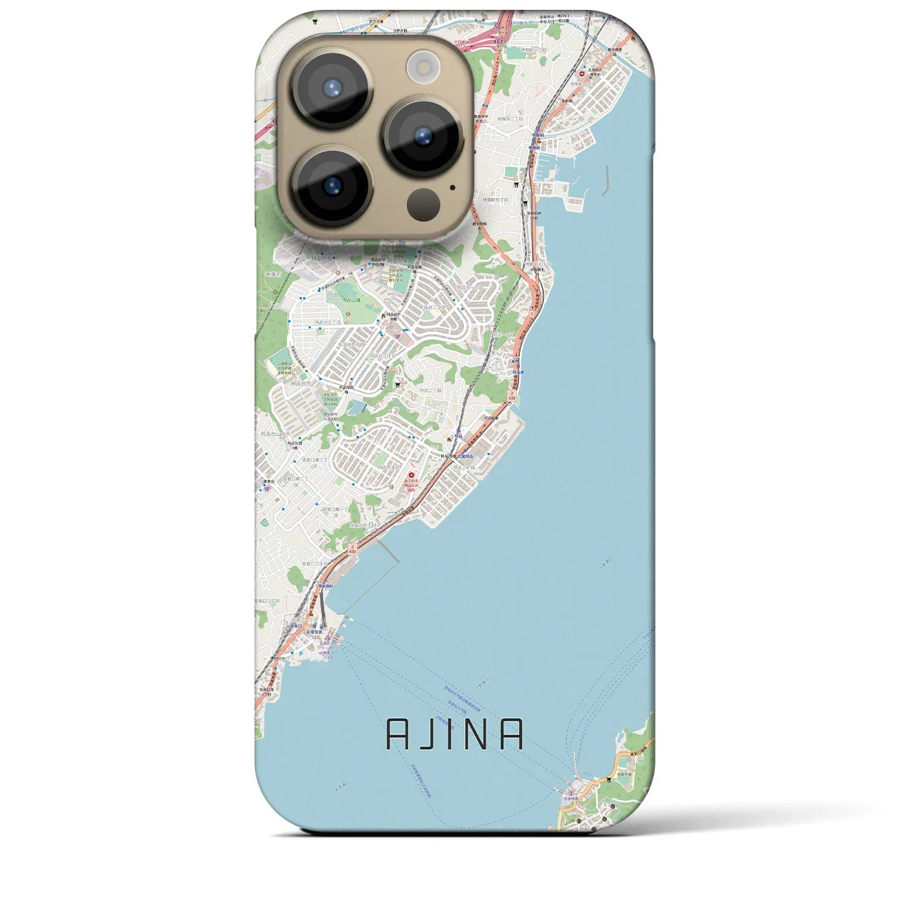【阿品(広島県)】地図柄iPhoneケース(バックカバータイプ)