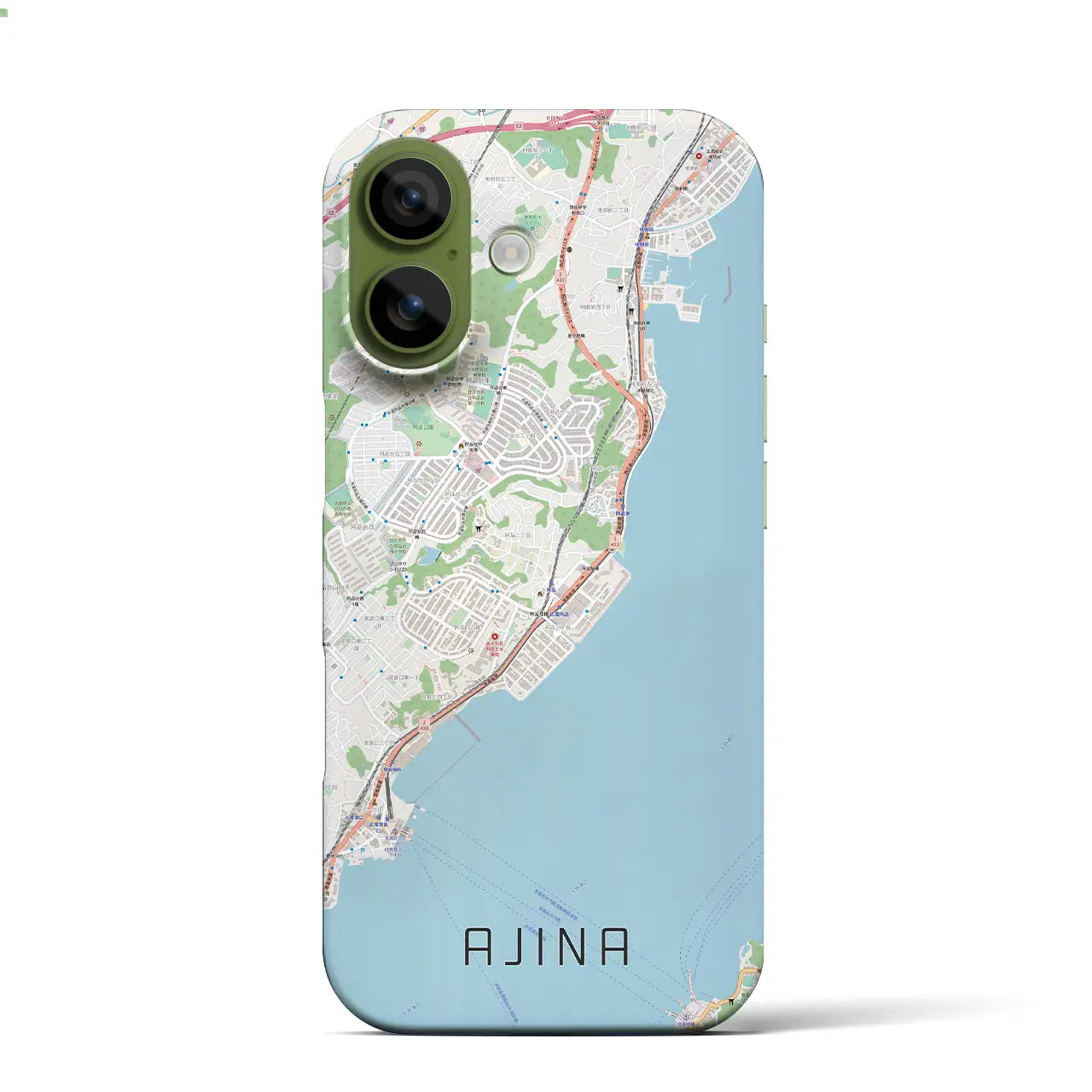 【阿品(広島県)】地図柄iPhoneケース(バックカバータイプ)