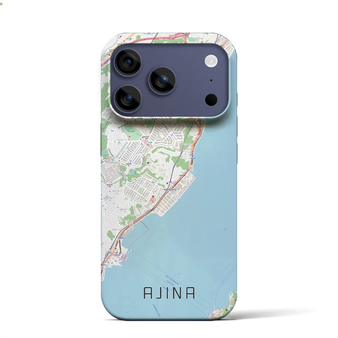 【阿品(広島県)】地図柄iPhoneケース(バックカバータイプ)ナチュラル・iPhone 17 Pro Max 用