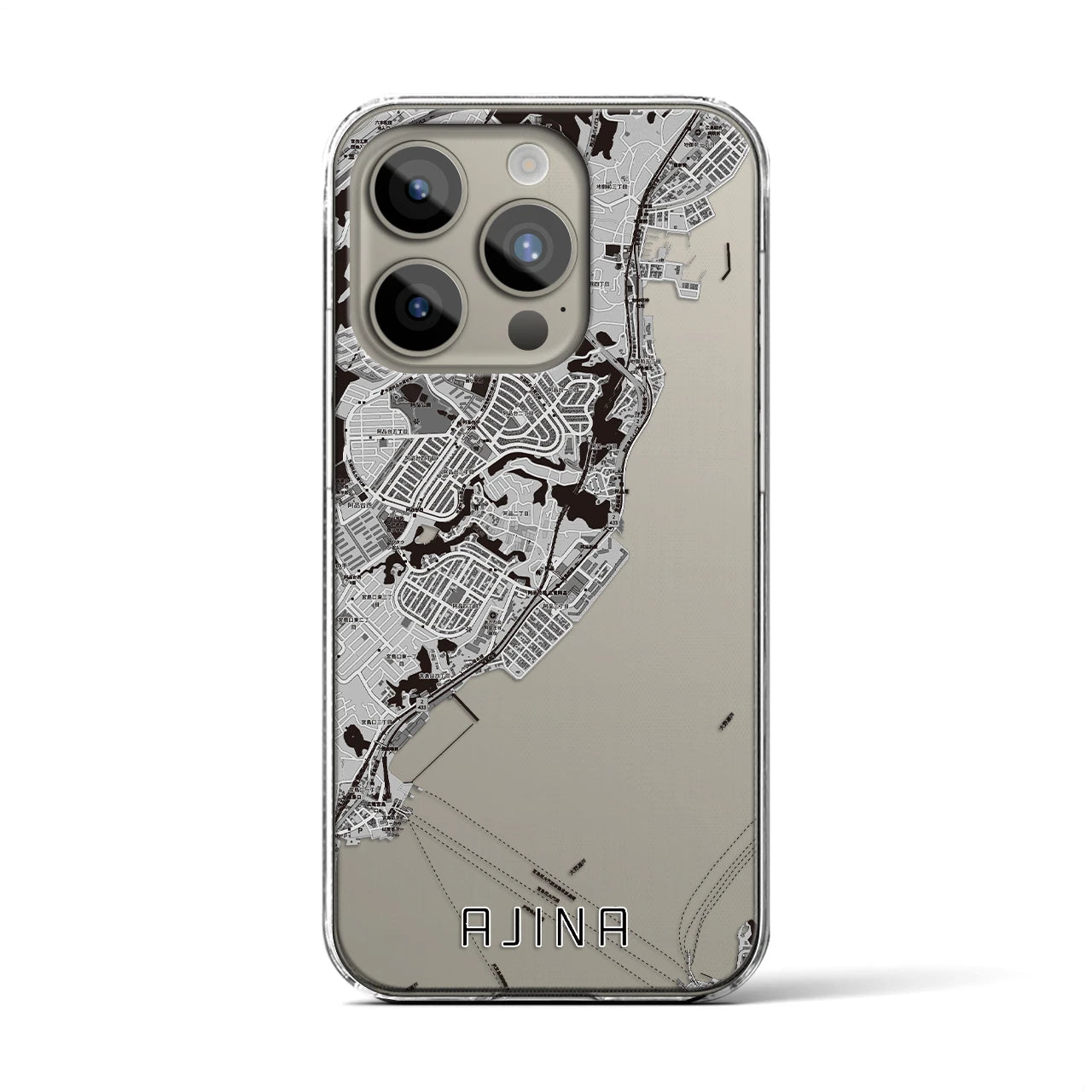 【阿品(広島県)】地図柄iPhoneケース(クリアタイプ)