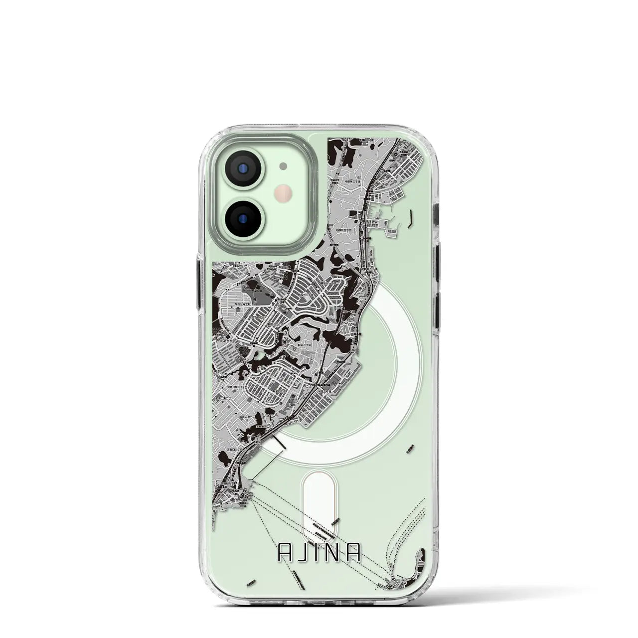 【阿品(広島県)】地図柄iPhoneケース(MagSafeタイプ)