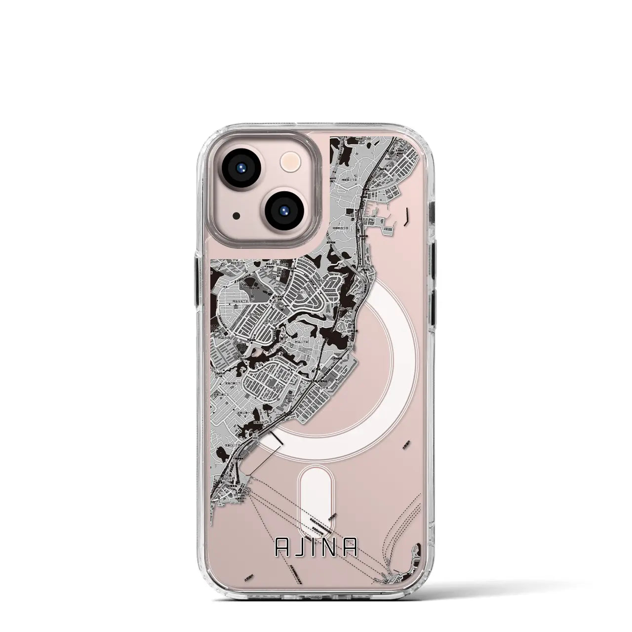 【阿品(広島県)】地図柄iPhoneケース(MagSafeタイプ)