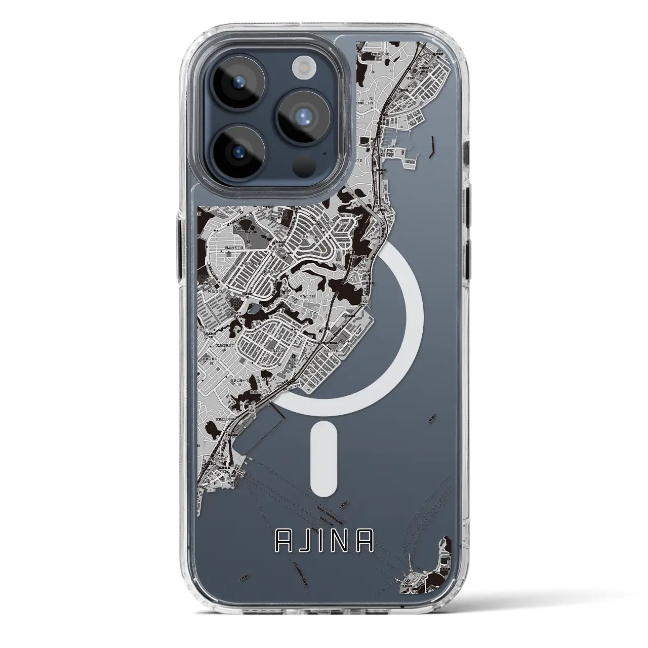 【阿品(広島県)】地図柄iPhoneケース(MagSafeタイプ)