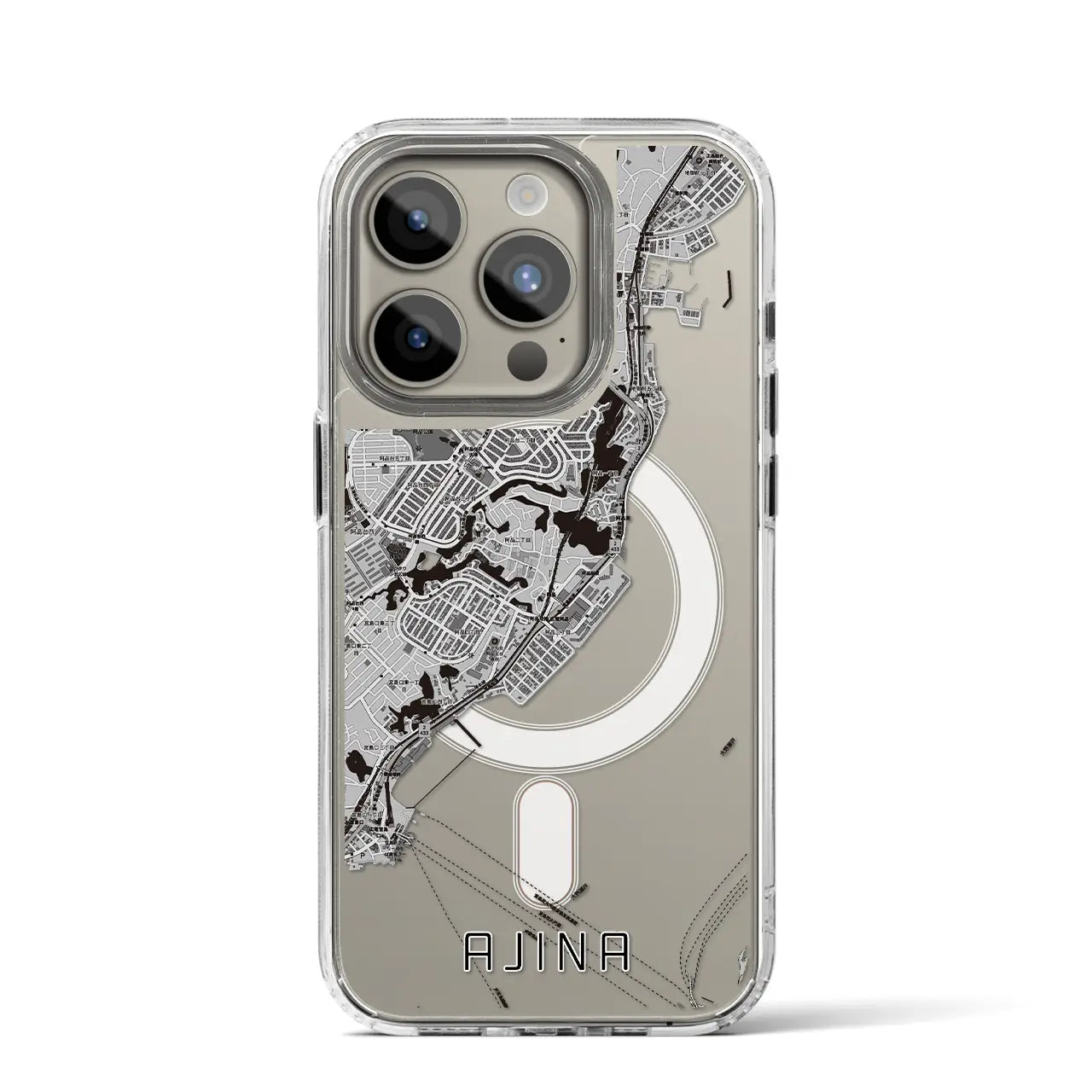 【阿品(広島県)】地図柄iPhoneケース(MagSafeタイプ)