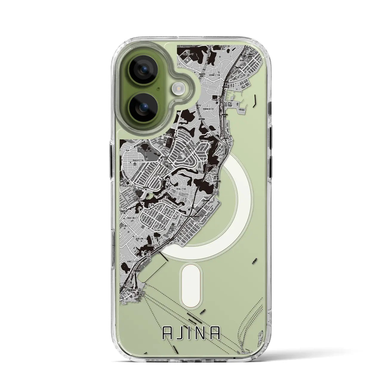 【阿品(広島県)】地図柄iPhoneケース(MagSafeタイプ)