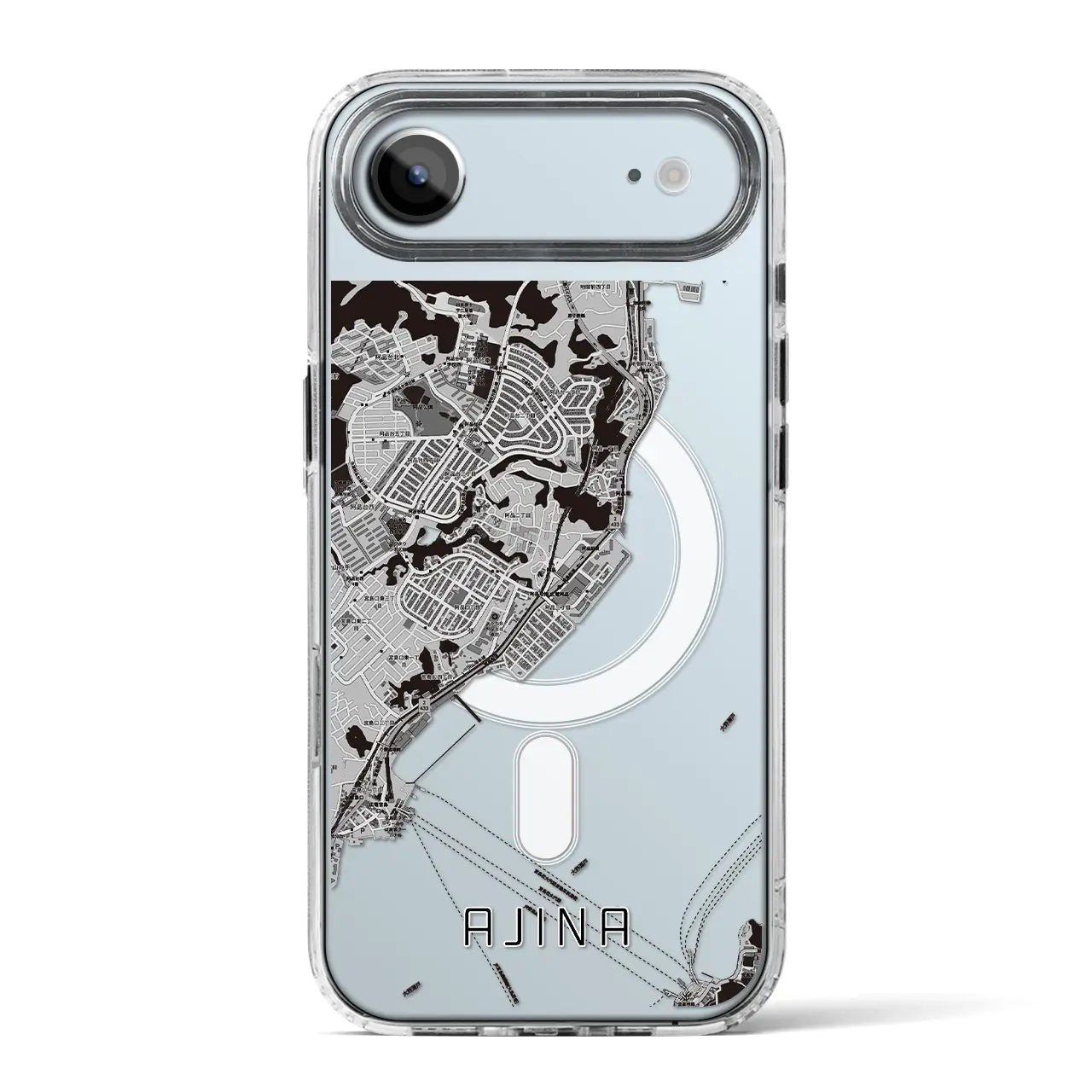 【阿品(広島県)】地図柄iPhoneケース(MagSafeタイプ)