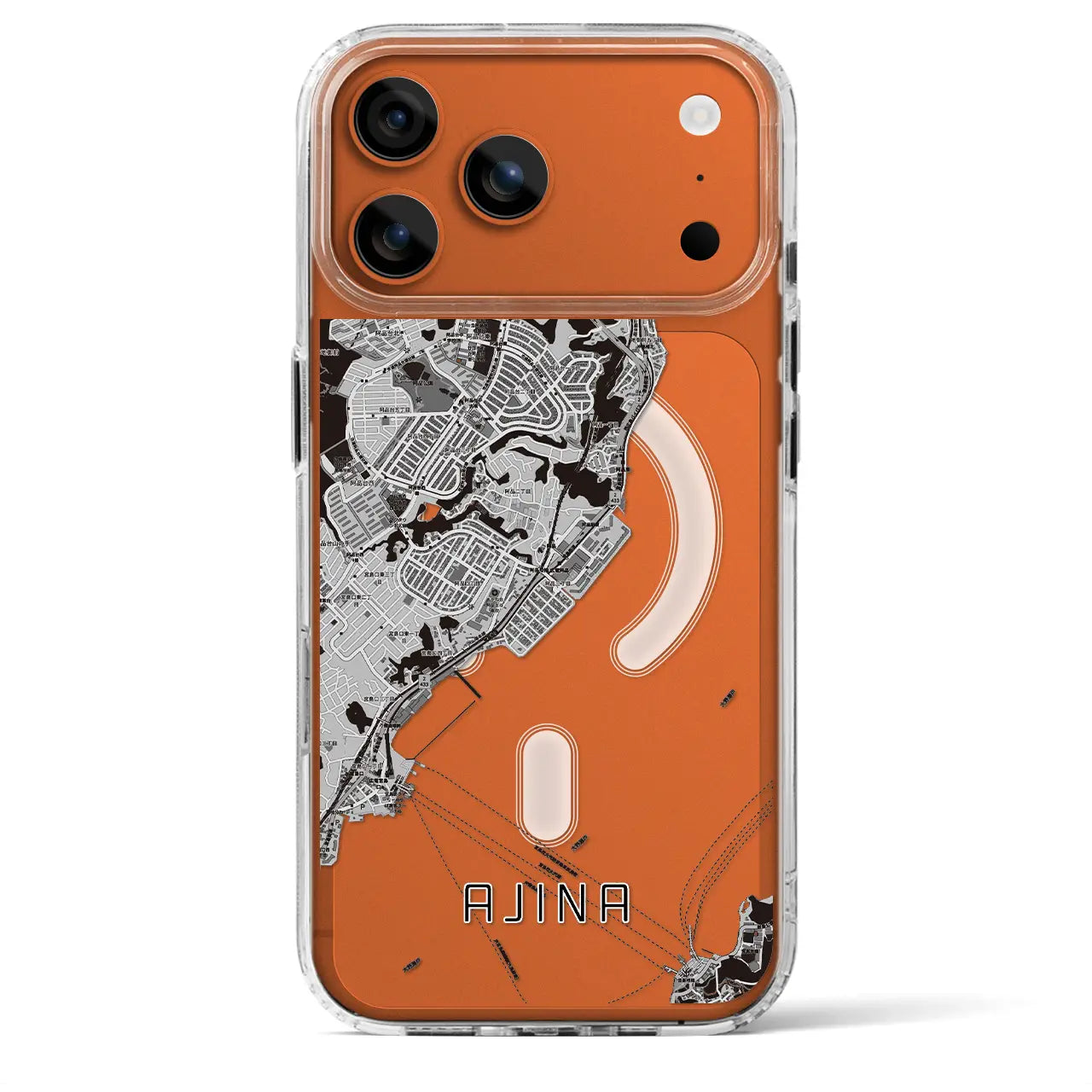 【阿品(広島県)】地図柄iPhoneケース(MagSafeタイプ)