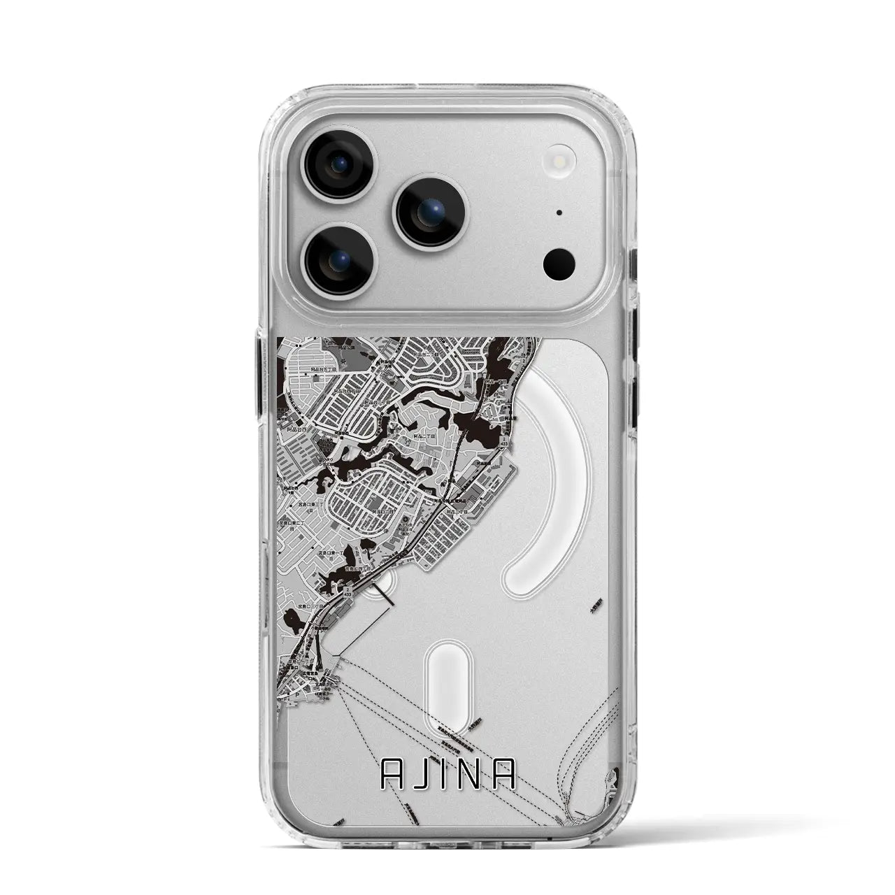 【阿品(広島県)】地図柄iPhoneケース(MagSafeタイプ)