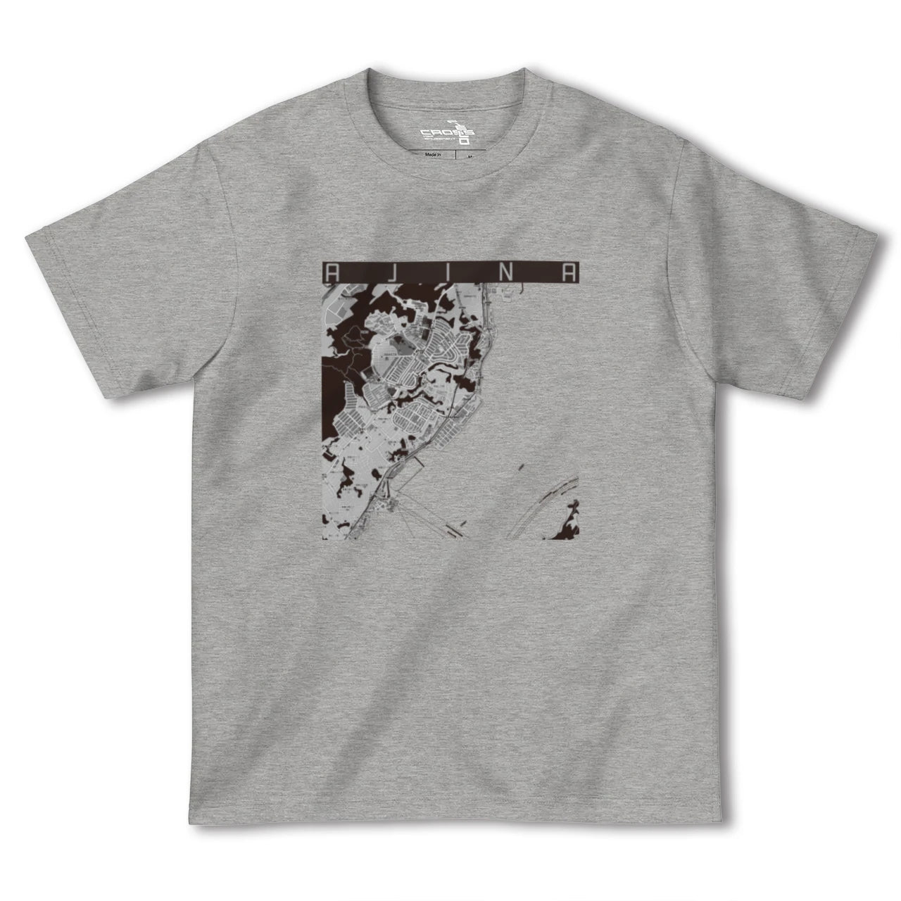 【阿品(広島県)】地図柄ヘビーウェイトTシャツ