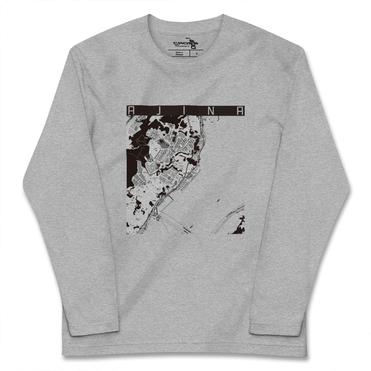 【阿品(広島県)】地図柄ロングスリーブTシャツ