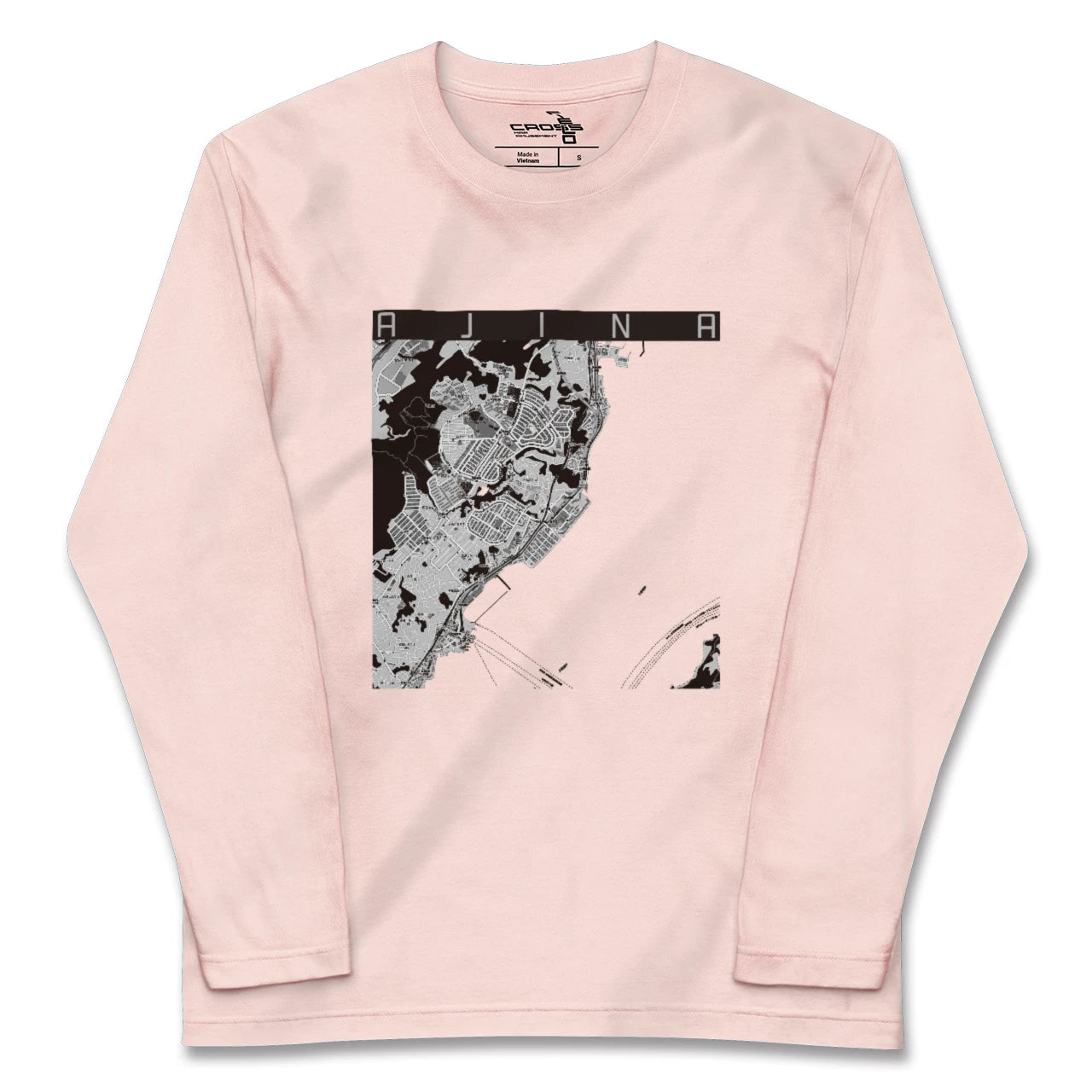 【阿品(広島県)】地図柄ロングスリーブTシャツ