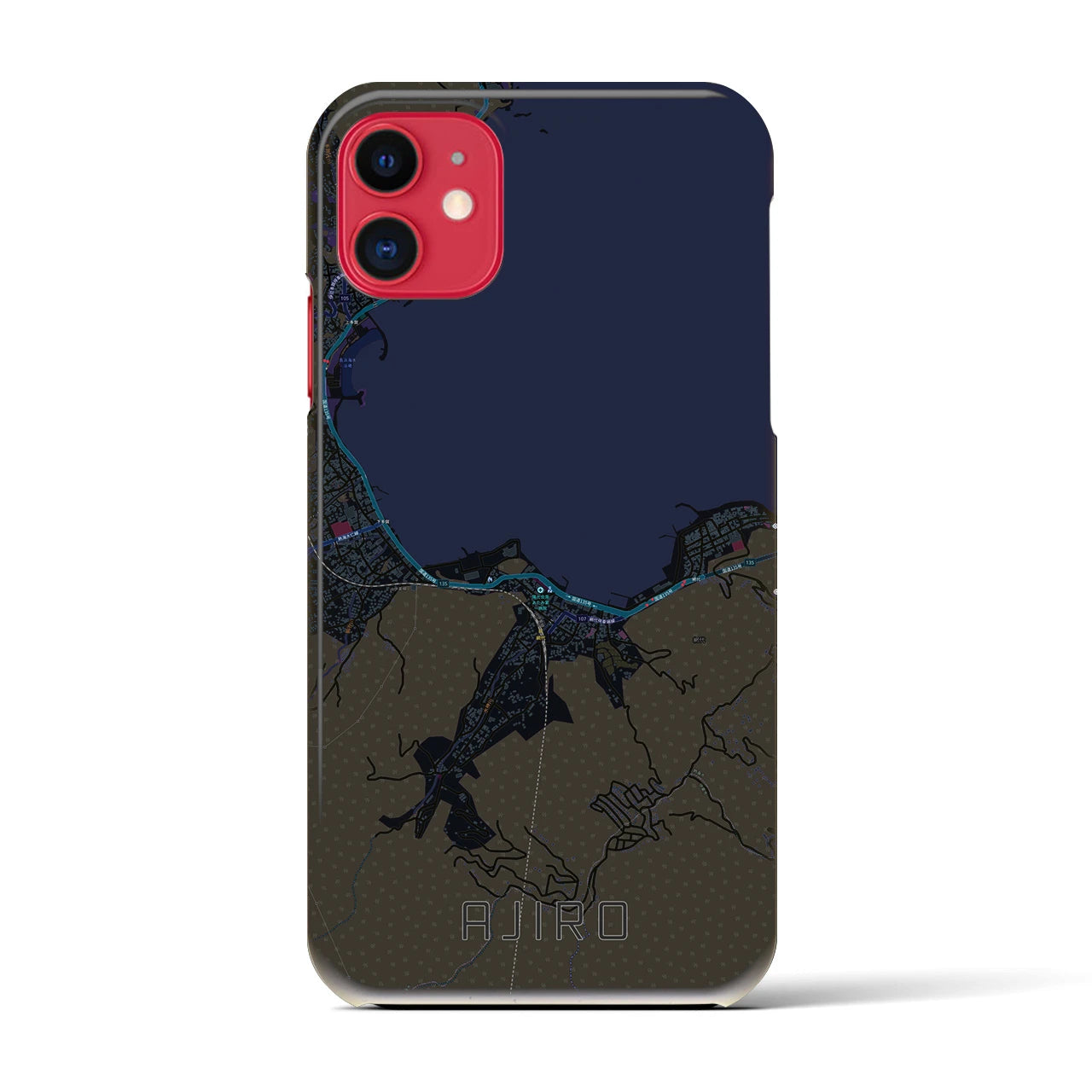 【網代(静岡県)】地図柄iPhoneケース(バックカバータイプ)