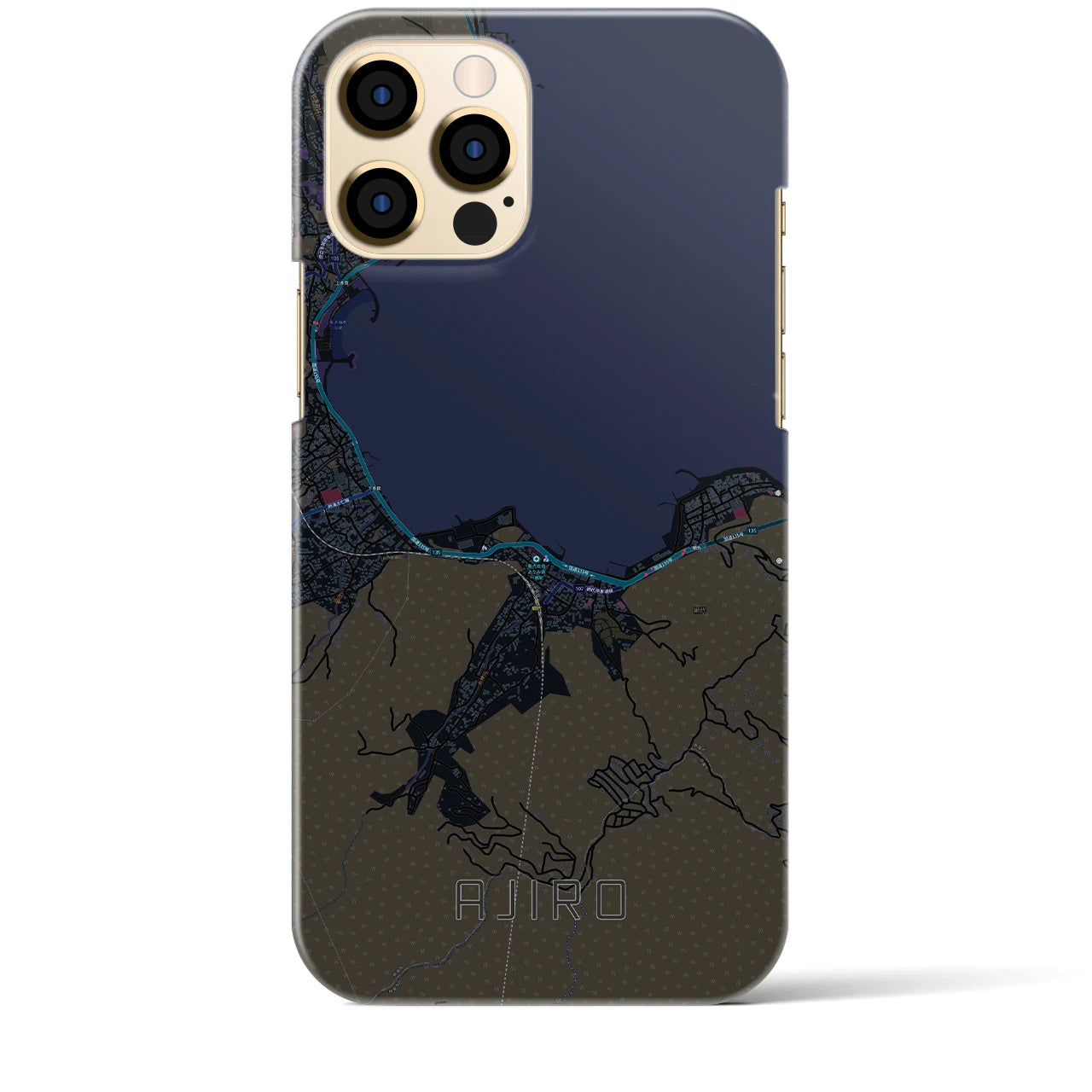 【網代(静岡県)】地図柄iPhoneケース(バックカバータイプ)