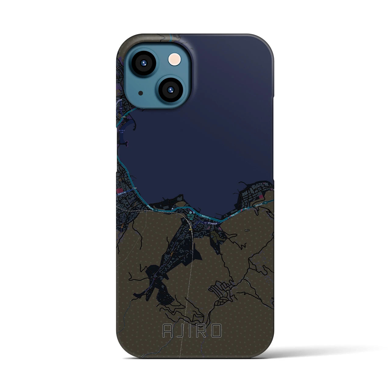 【網代(静岡県)】地図柄iPhoneケース(バックカバータイプ)