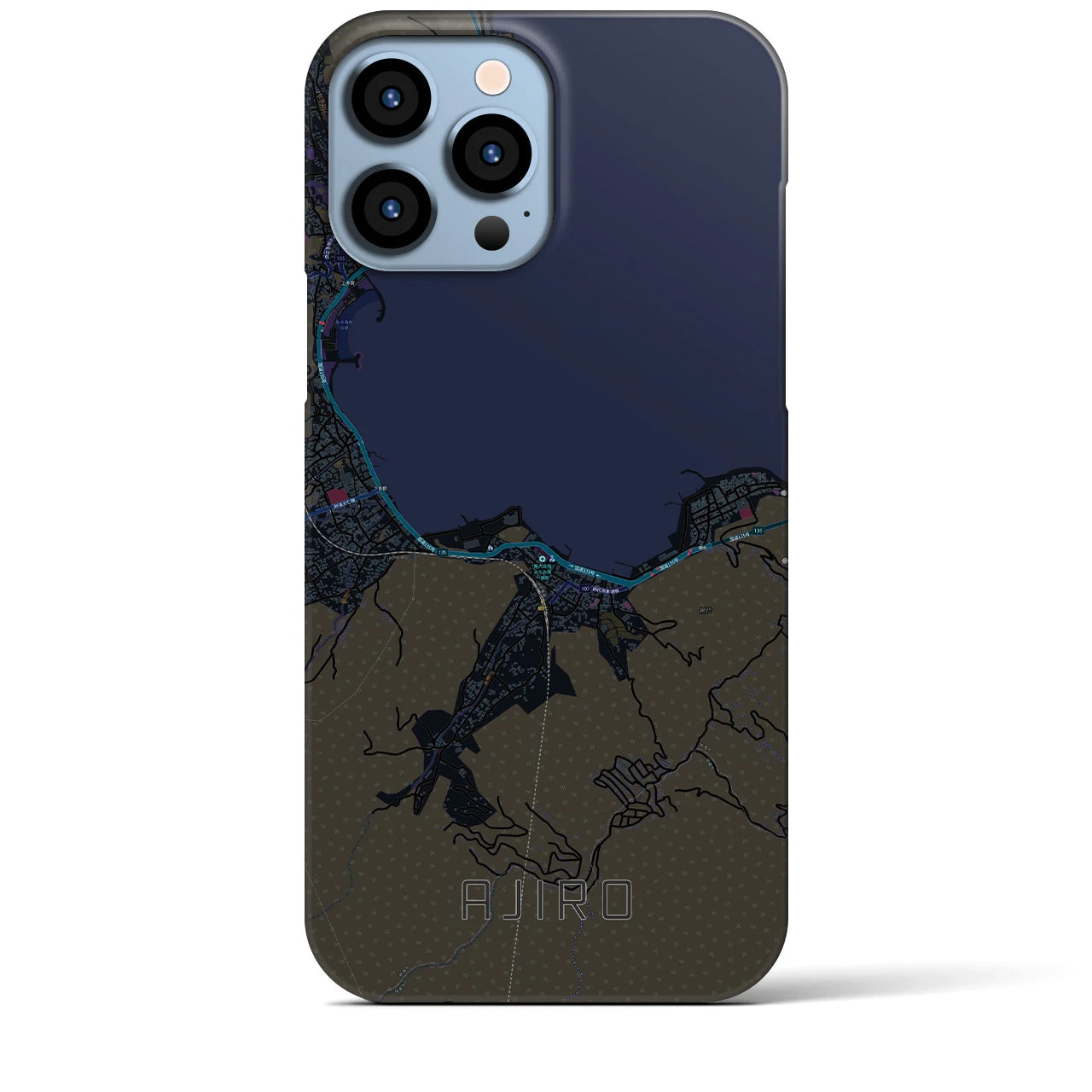 【網代(静岡県)】地図柄iPhoneケース(バックカバータイプ)