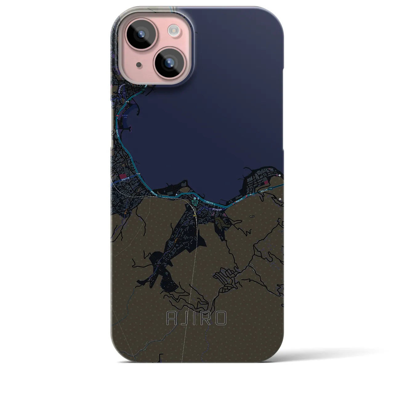 【網代(静岡県)】地図柄iPhoneケース(バックカバータイプ)