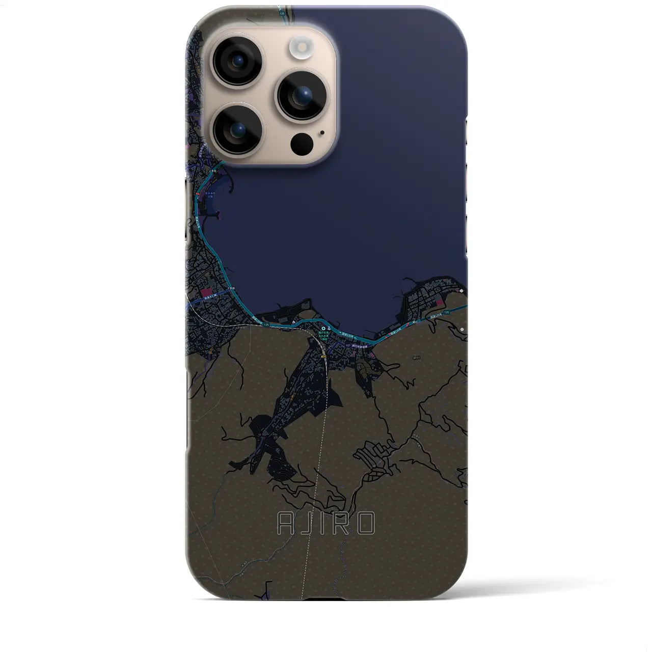 【網代(静岡県)】地図柄iPhoneケース(バックカバータイプ)