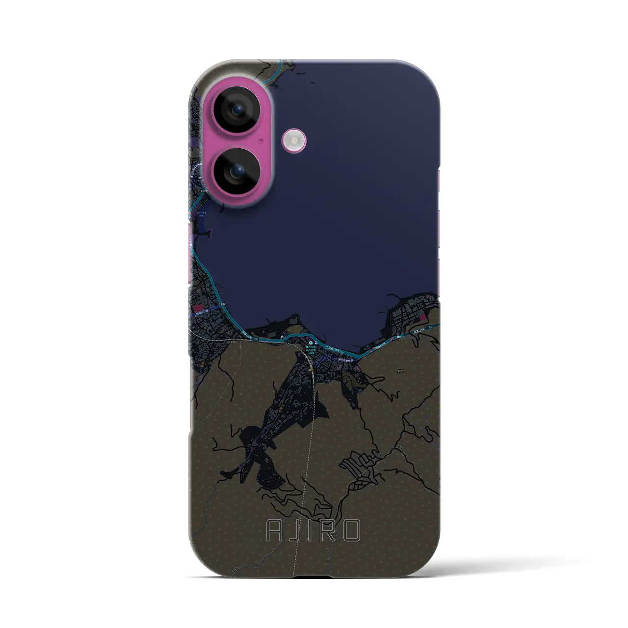 【網代(静岡県)】地図柄iPhoneケース(バックカバータイプ)