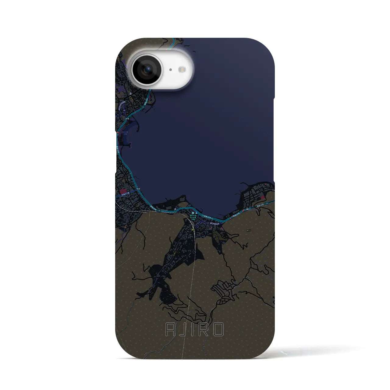 【網代(静岡県)】地図柄iPhoneケース(バックカバータイプ)