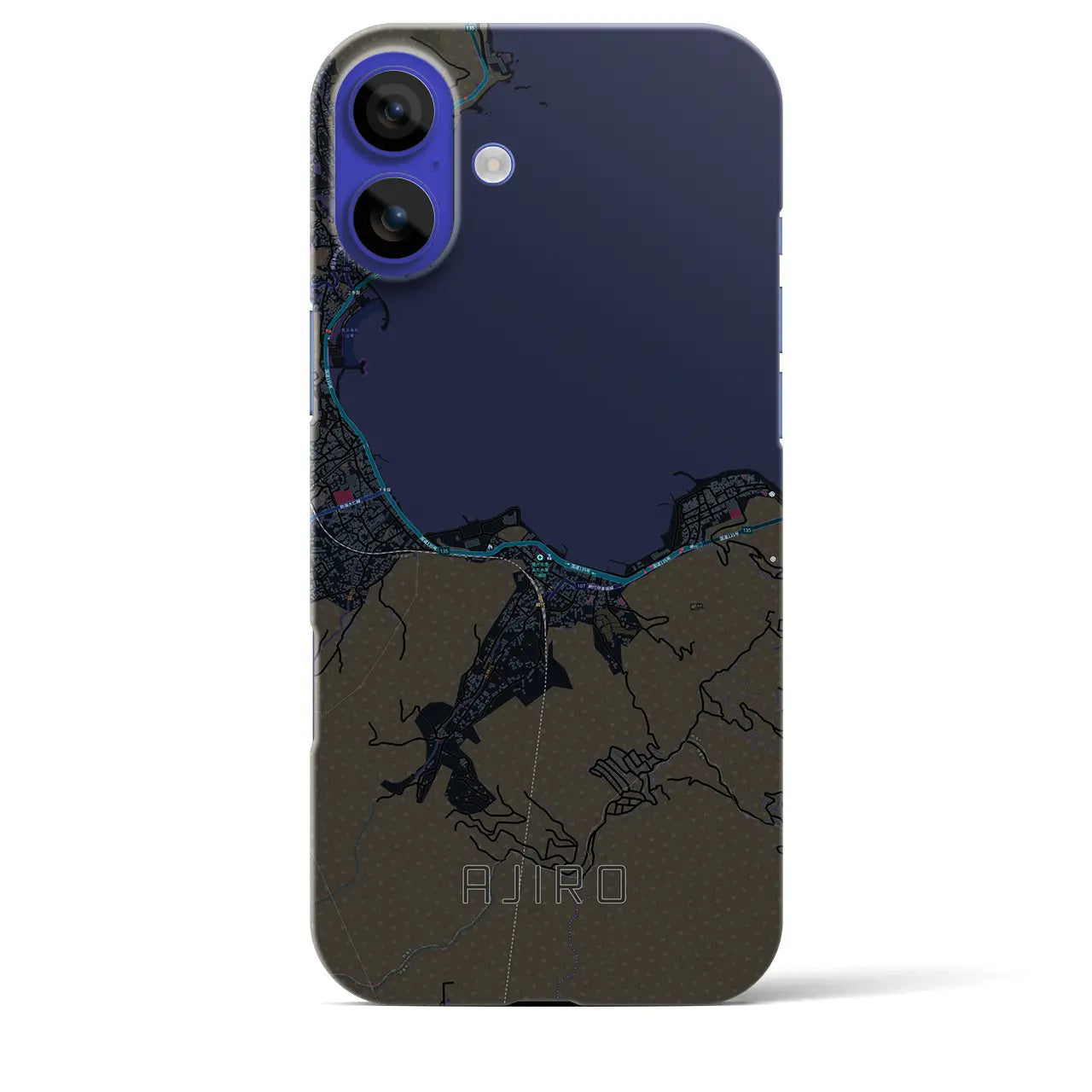 【網代(静岡県)】地図柄iPhoneケース(バックカバータイプ)