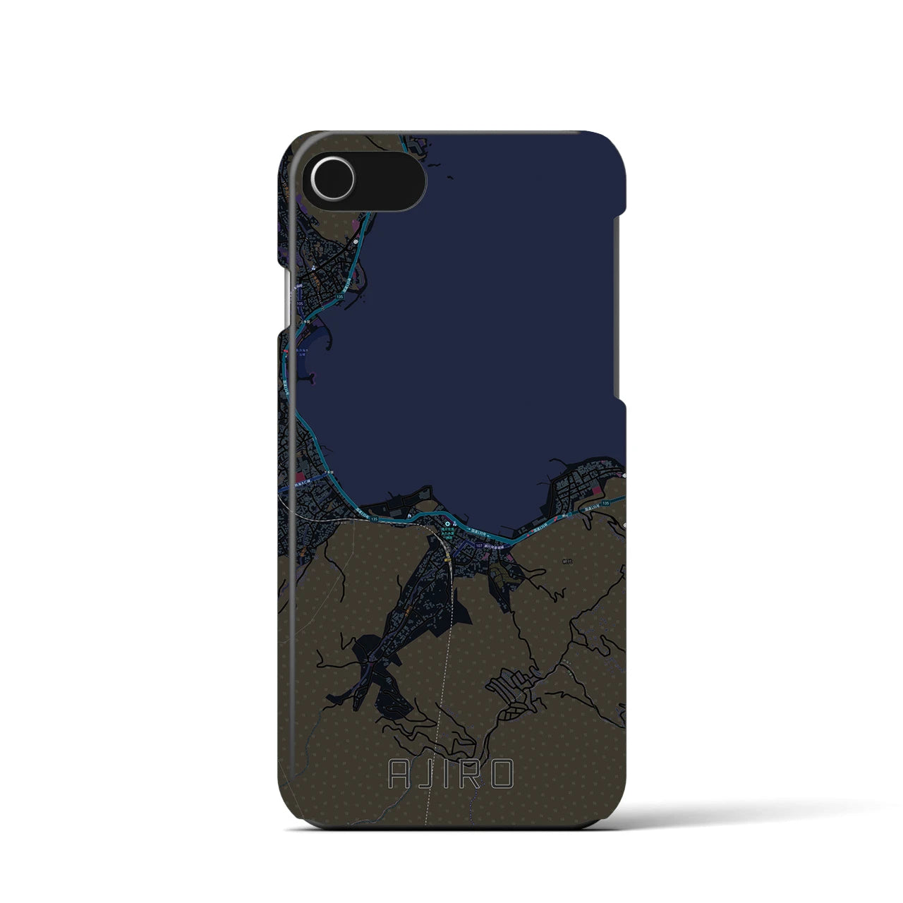 【網代(静岡県)】地図柄iPhoneケース(バックカバータイプ)