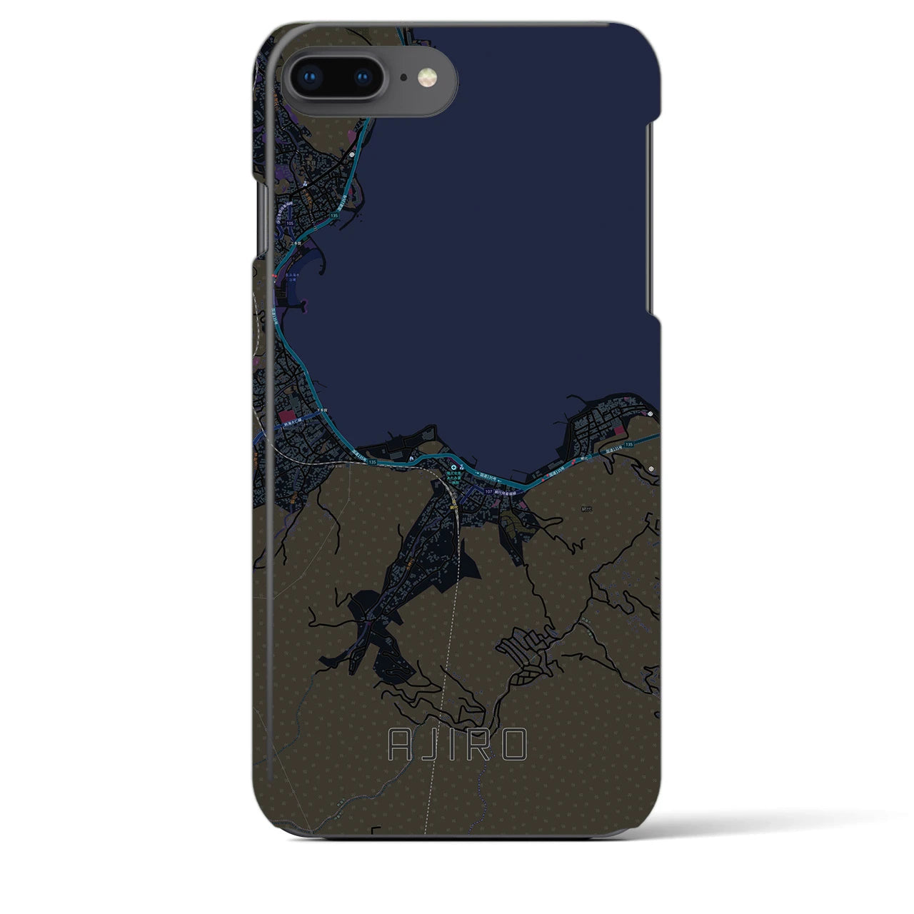 【網代(静岡県)】地図柄iPhoneケース(バックカバータイプ)