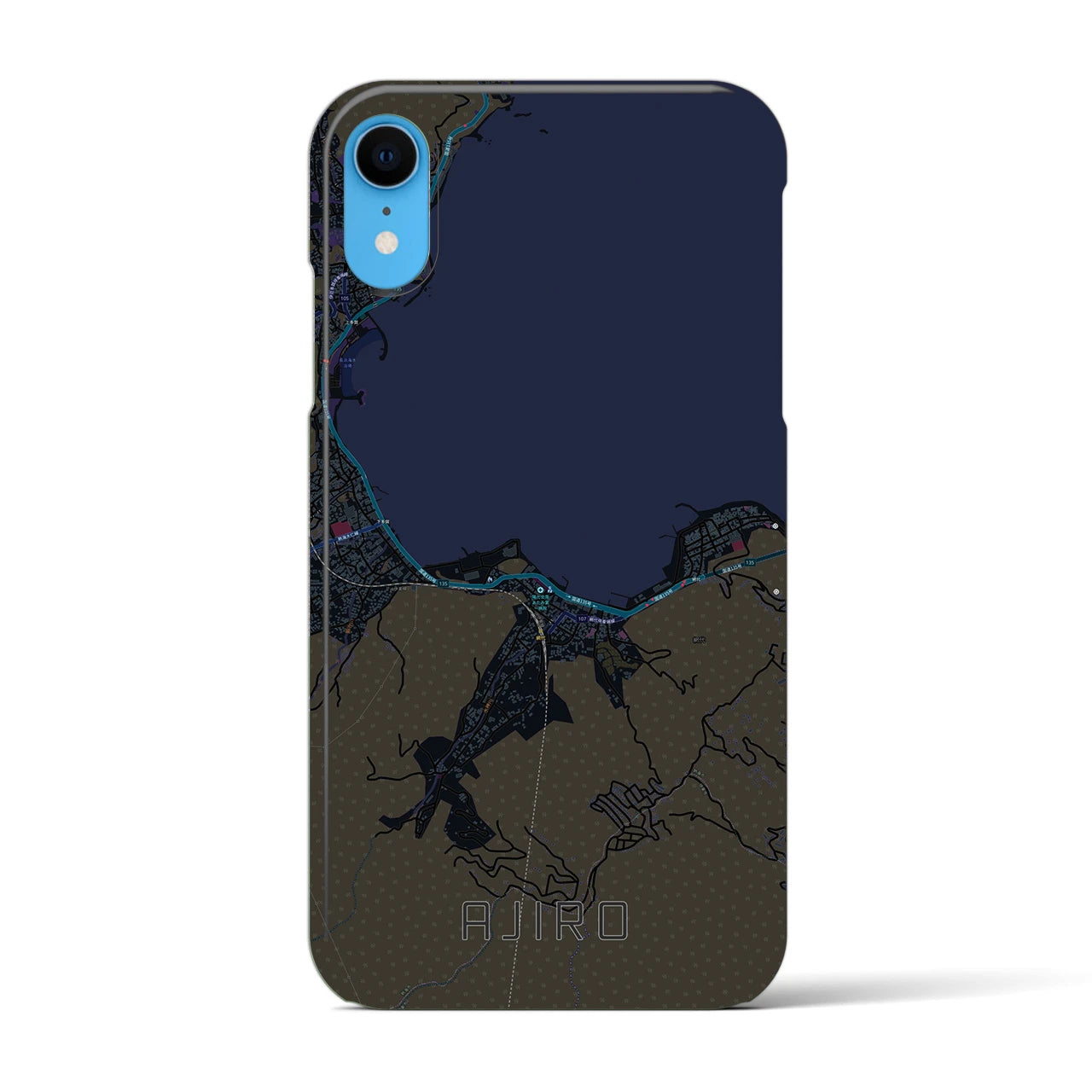 【網代(静岡県)】地図柄iPhoneケース(バックカバータイプ)