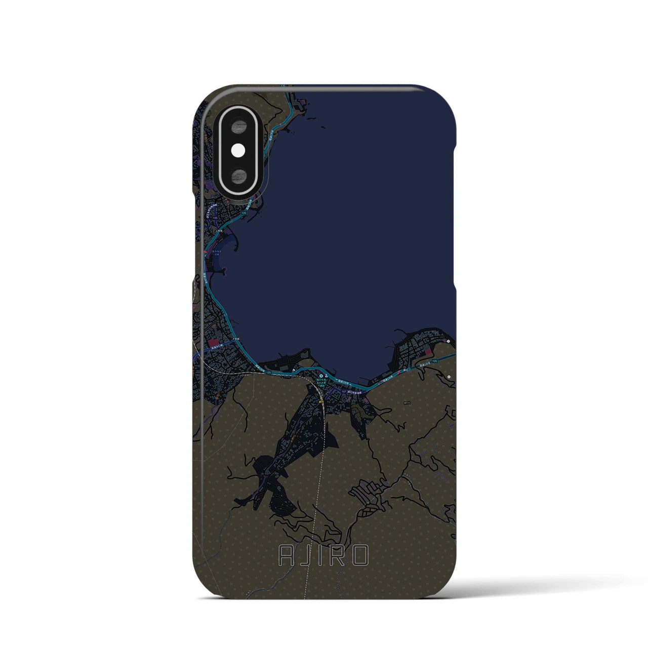 【網代(静岡県)】地図柄iPhoneケース(バックカバータイプ)