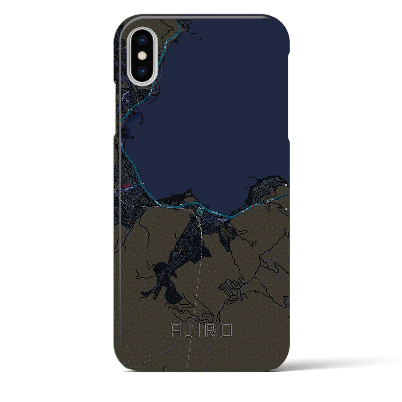 【網代(静岡県)】地図柄iPhoneケース(バックカバータイプ)