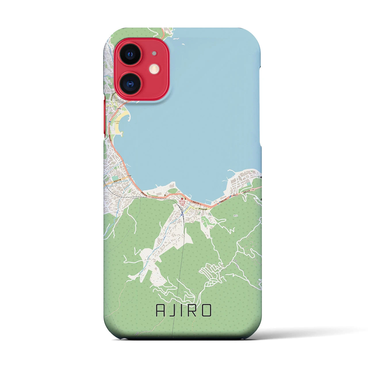 【網代(静岡県)】地図柄iPhoneケース(バックカバータイプ)