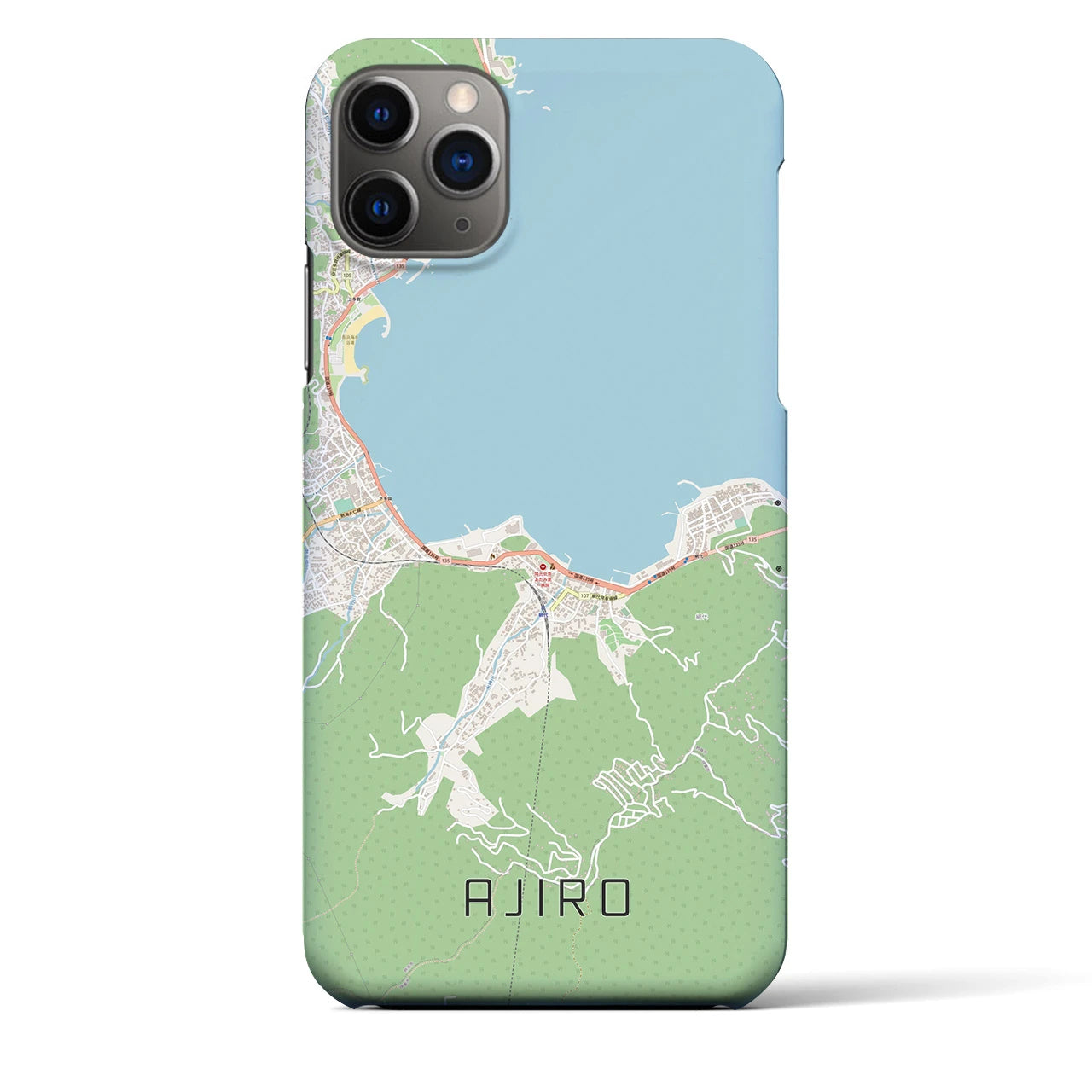【網代(静岡県)】地図柄iPhoneケース(バックカバータイプ)