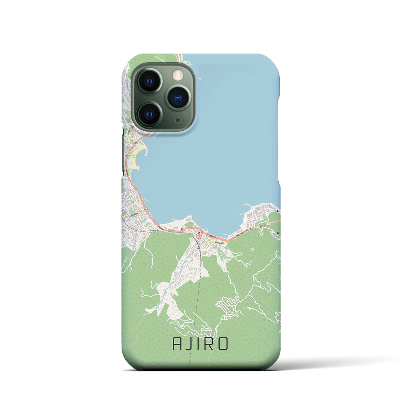 【網代(静岡県)】地図柄iPhoneケース(バックカバータイプ)