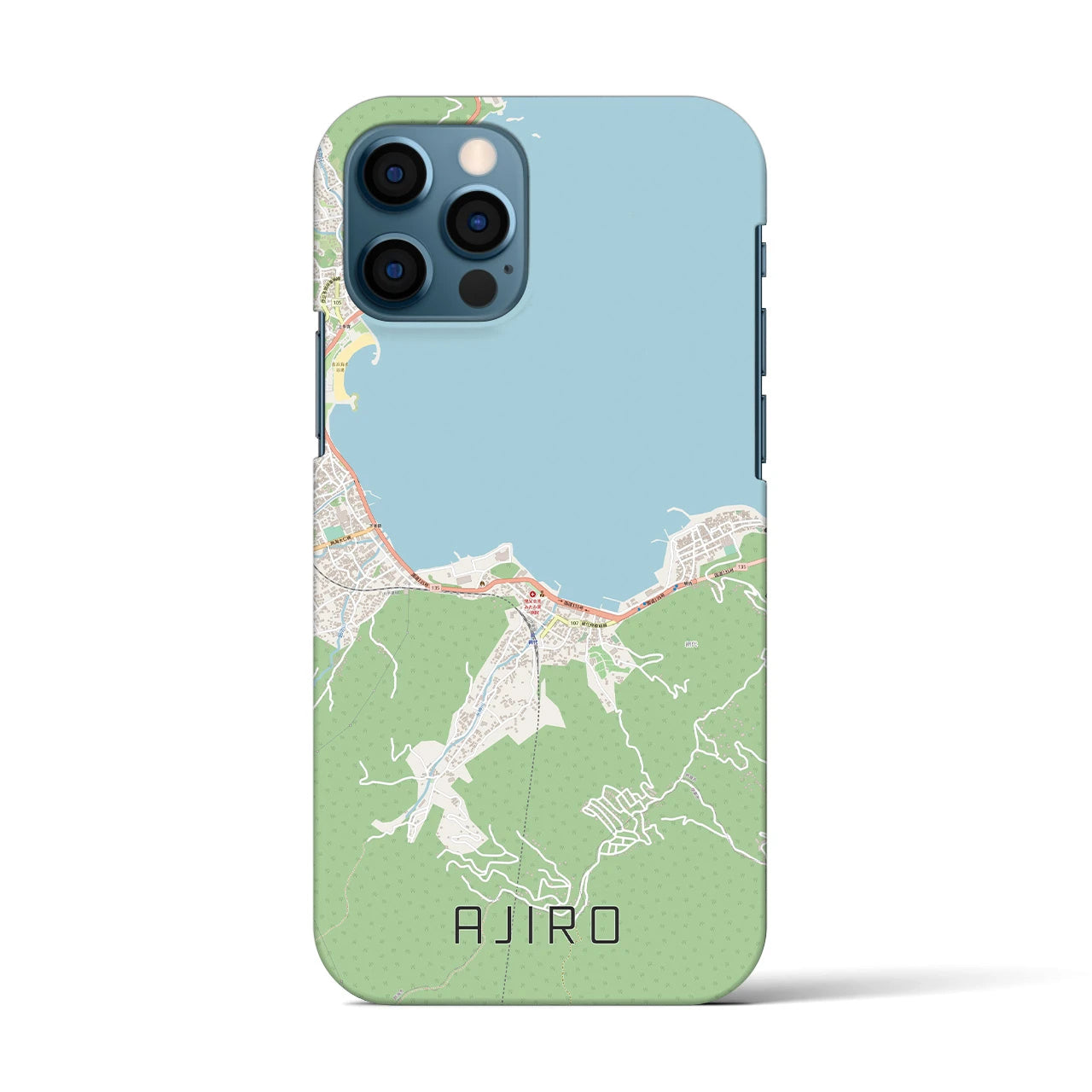 【網代(静岡県)】地図柄iPhoneケース(バックカバータイプ)