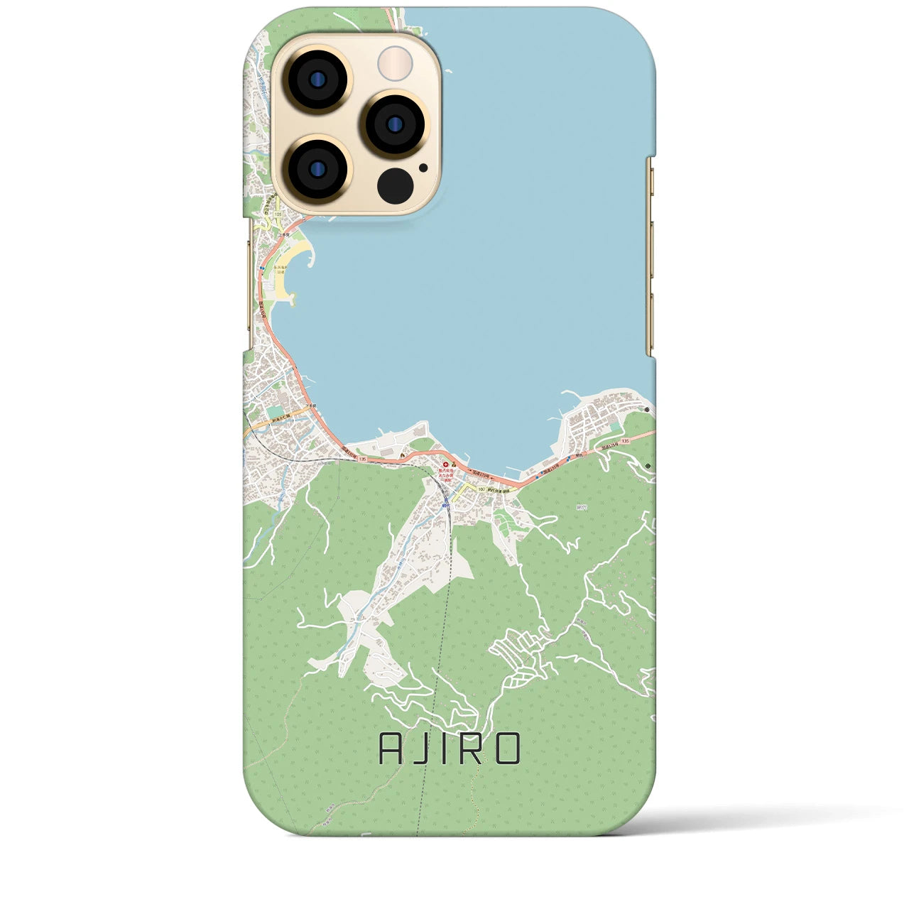 【網代(静岡県)】地図柄iPhoneケース(バックカバータイプ)