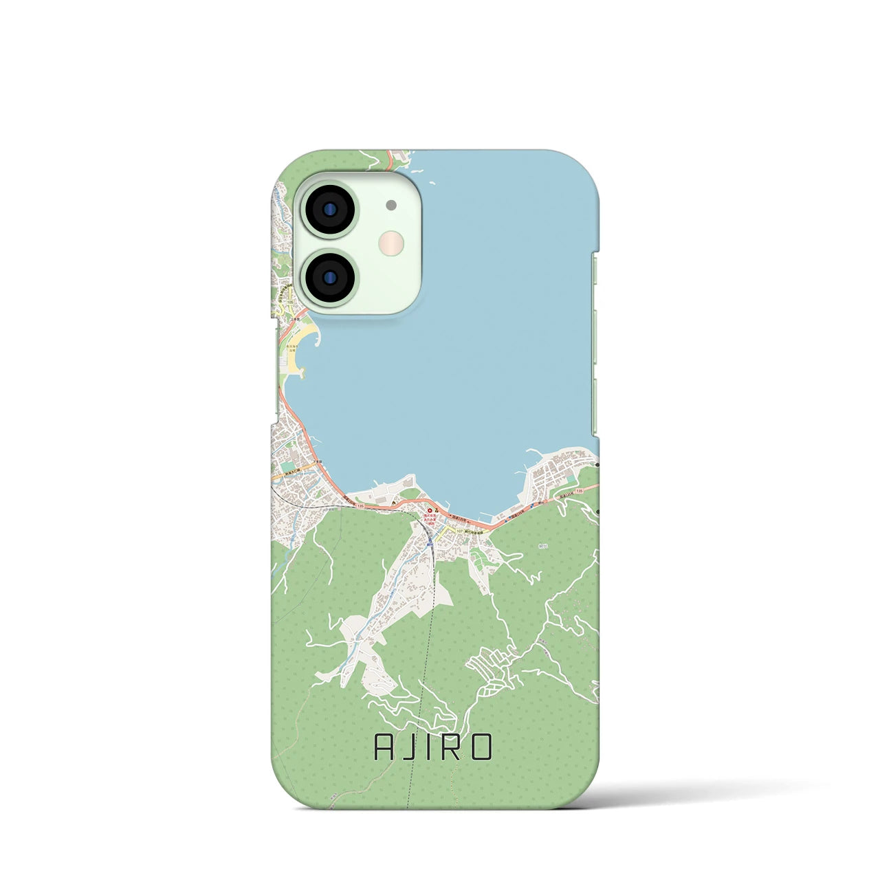 【網代(静岡県)】地図柄iPhoneケース(バックカバータイプ)