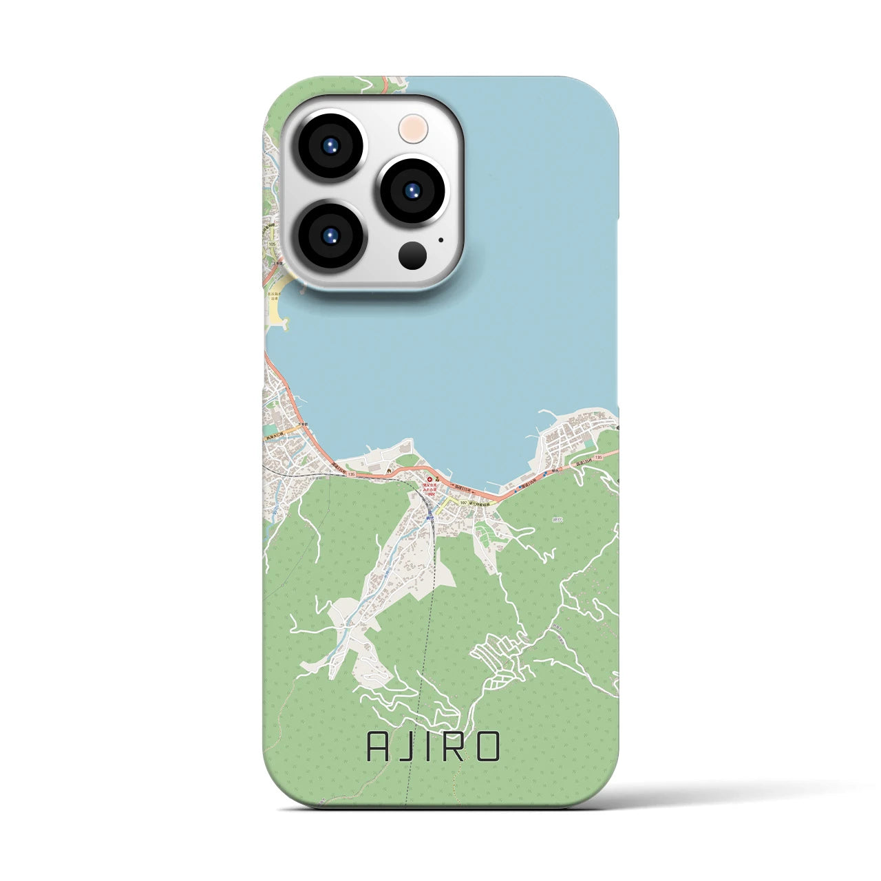 【網代(静岡県)】地図柄iPhoneケース(バックカバータイプ)