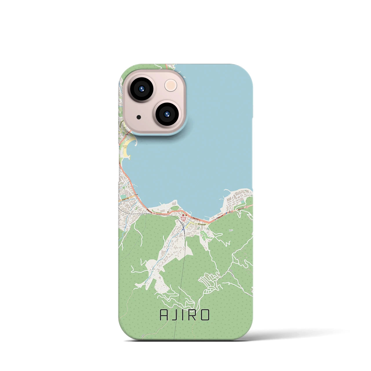 【網代(静岡県)】地図柄iPhoneケース(バックカバータイプ)