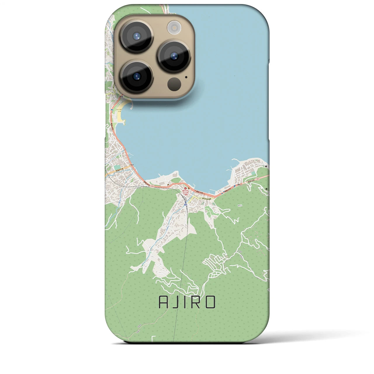 【網代(静岡県)】地図柄iPhoneケース(バックカバータイプ)