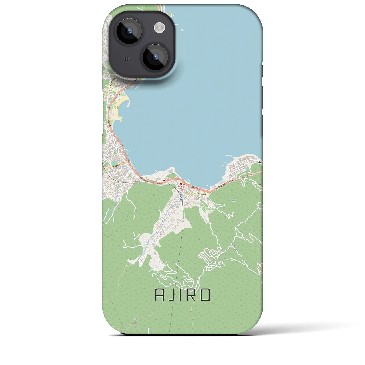 【網代(静岡県)】地図柄iPhoneケース(バックカバータイプ)