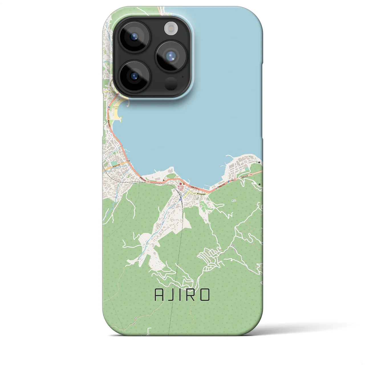 【網代(静岡県)】地図柄iPhoneケース(バックカバータイプ)
