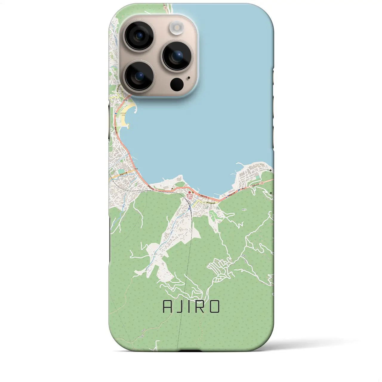 【網代(静岡県)】地図柄iPhoneケース(バックカバータイプ)