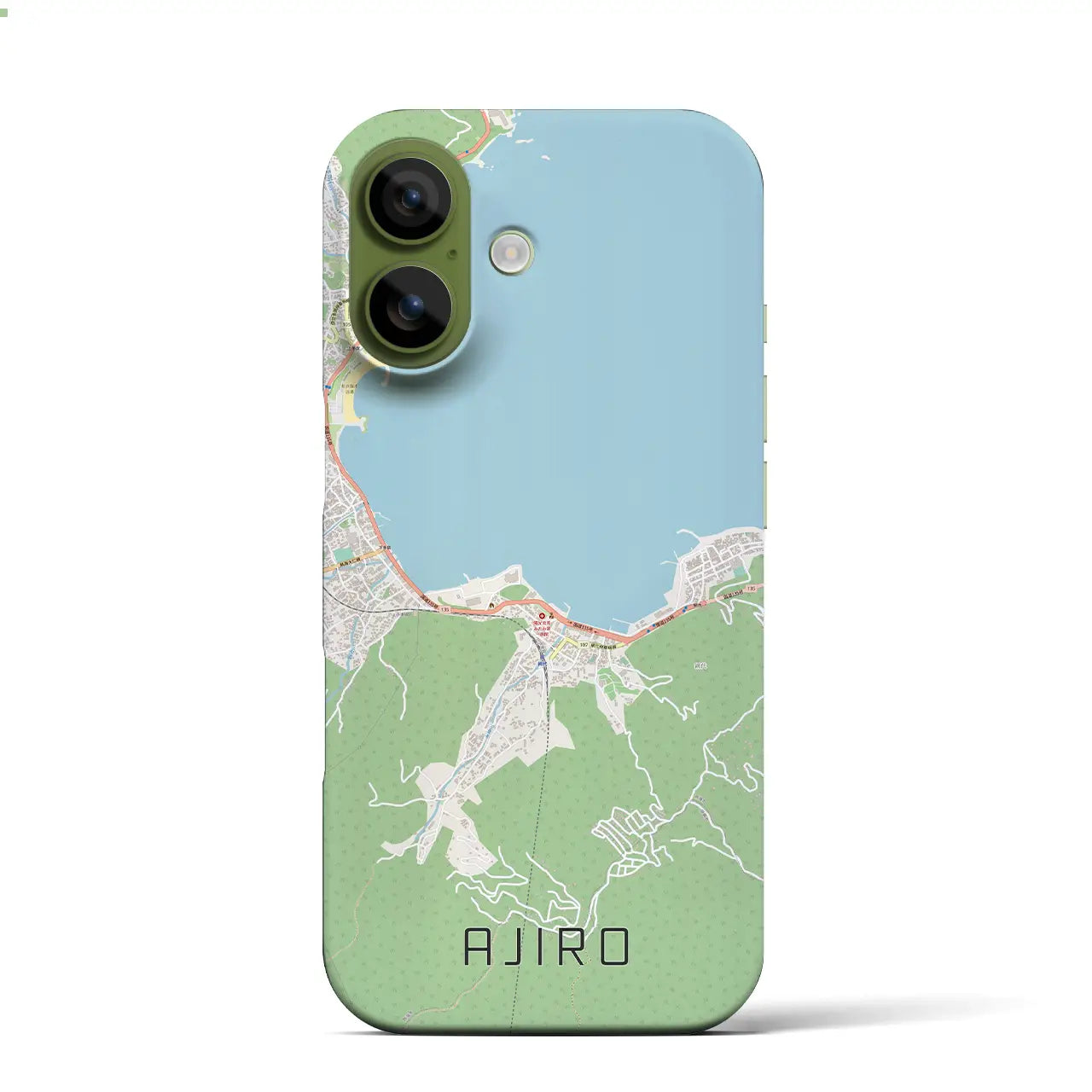 【網代(静岡県)】地図柄iPhoneケース(バックカバータイプ)