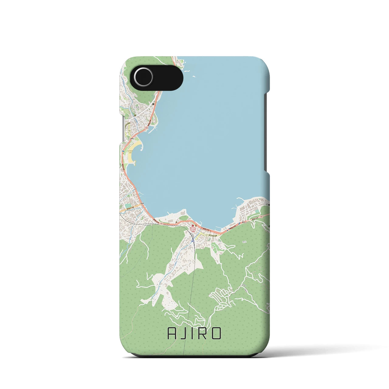 【網代(静岡県)】地図柄iPhoneケース(バックカバータイプ)