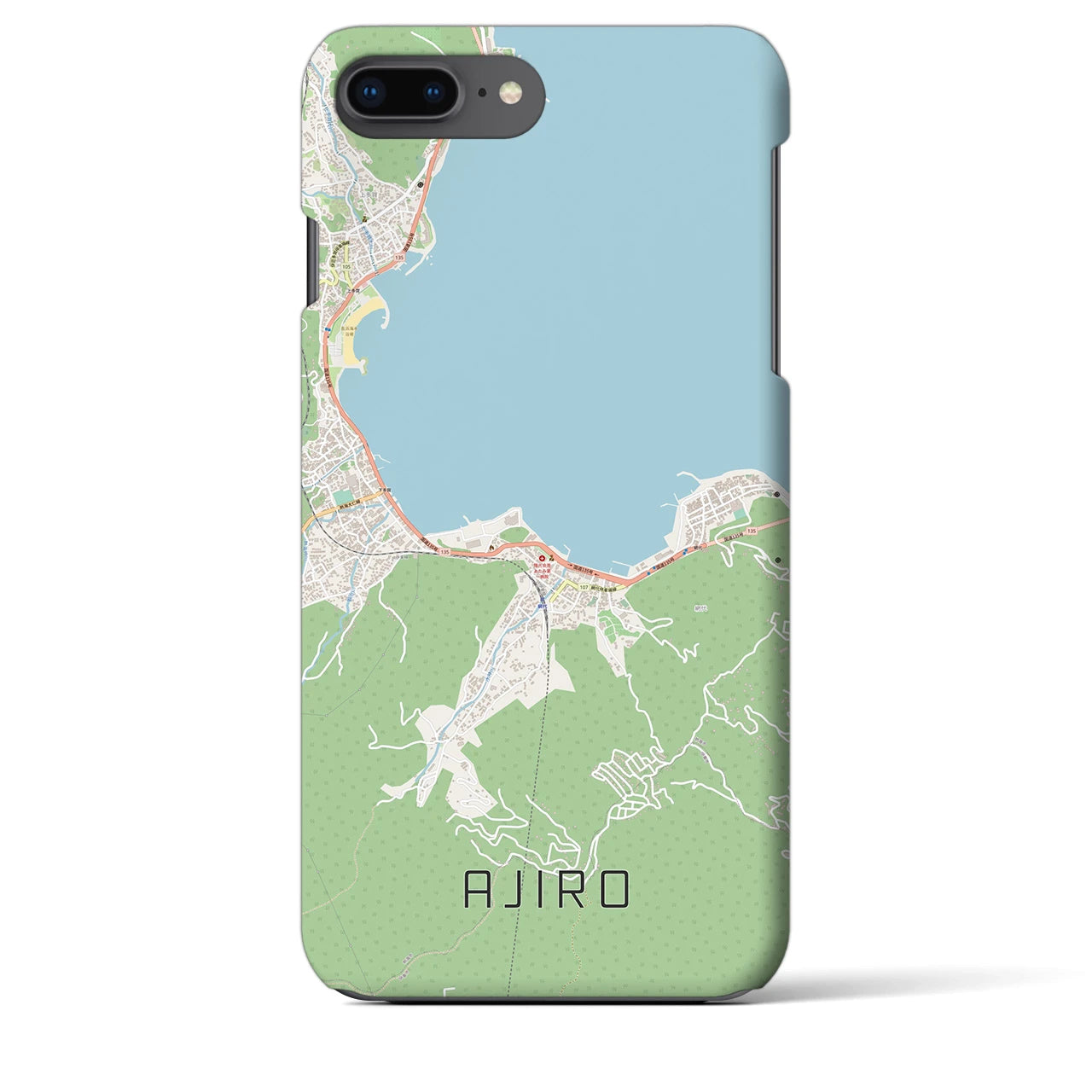 【網代(静岡県)】地図柄iPhoneケース(バックカバータイプ)
