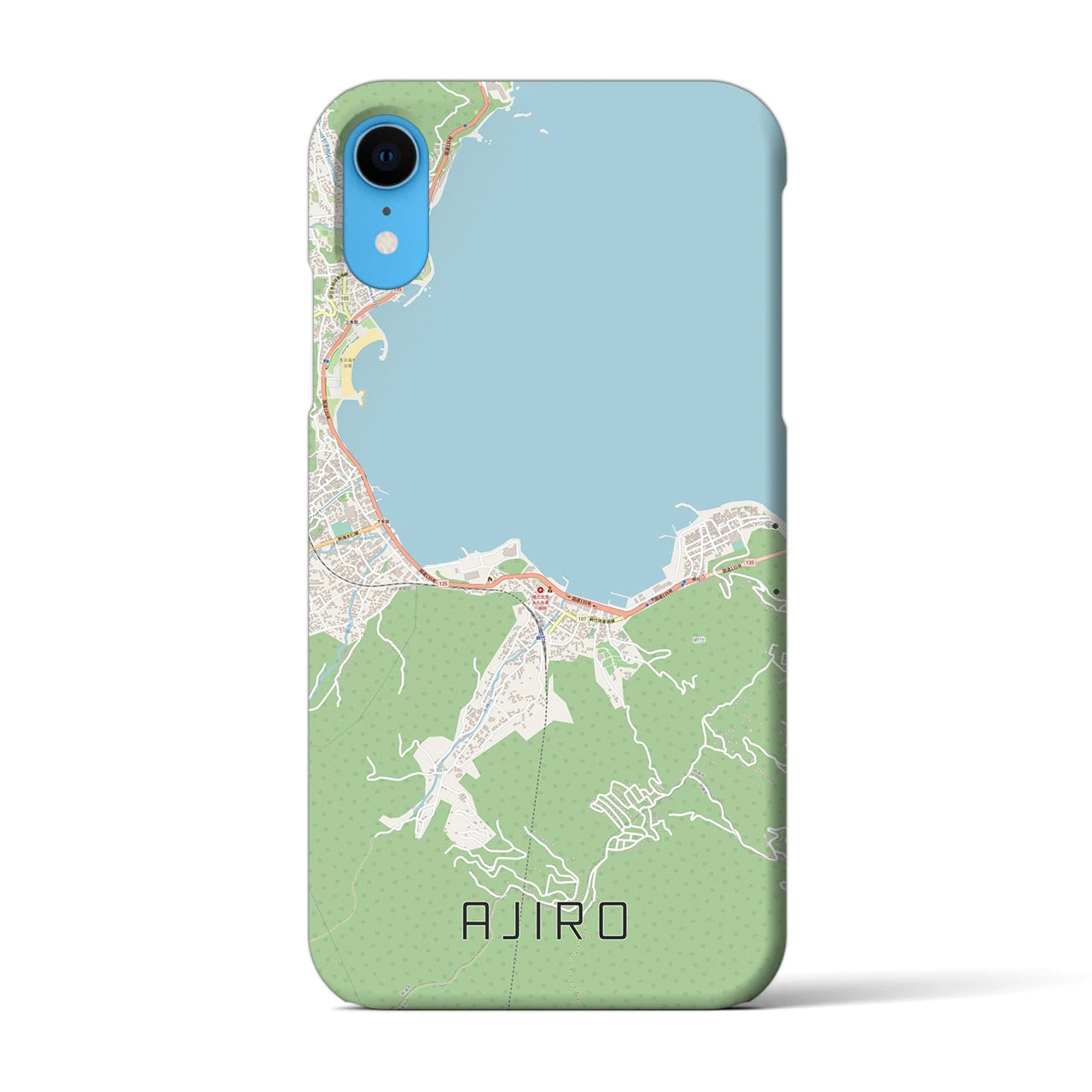 【網代(静岡県)】地図柄iPhoneケース(バックカバータイプ)