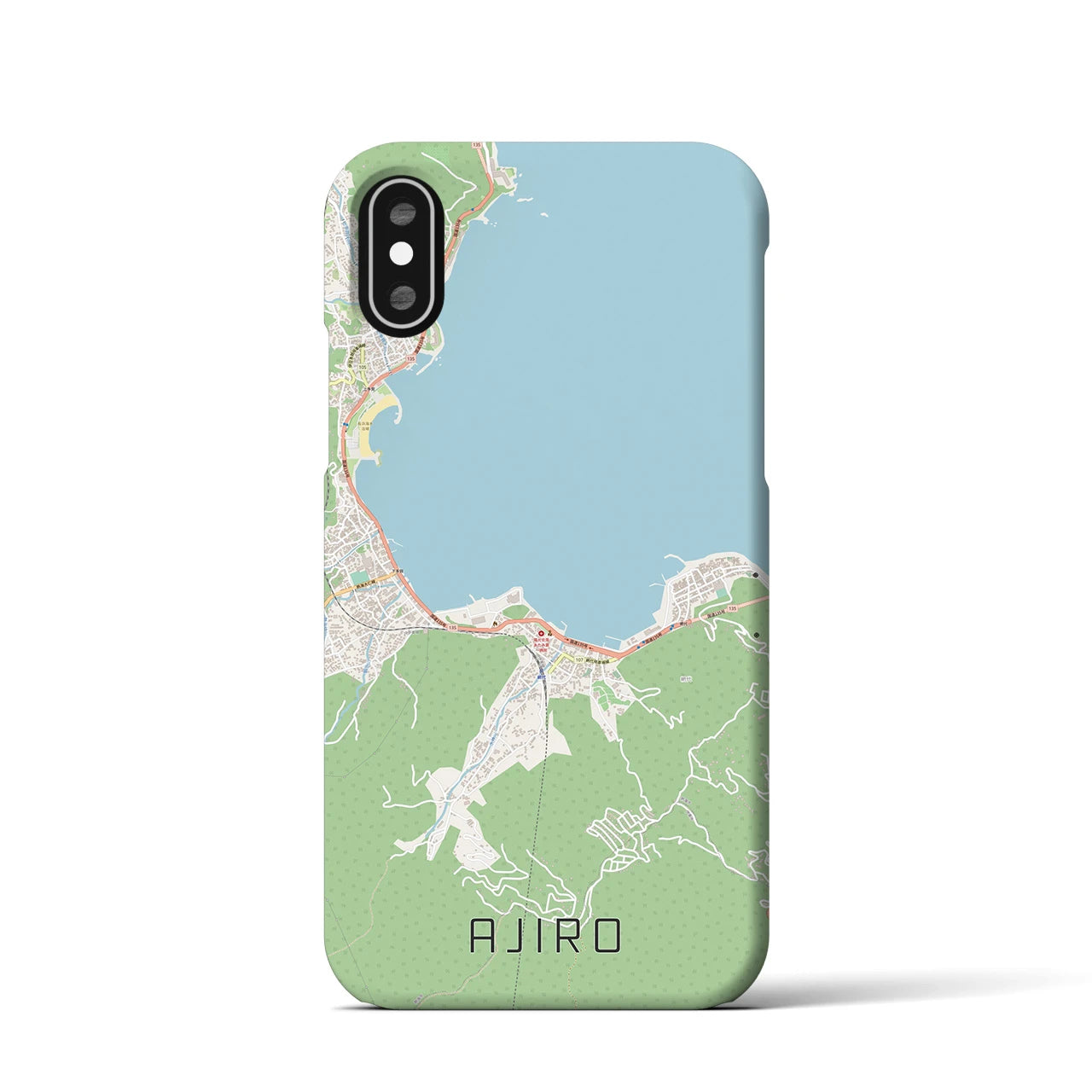 【網代(静岡県)】地図柄iPhoneケース(バックカバータイプ)