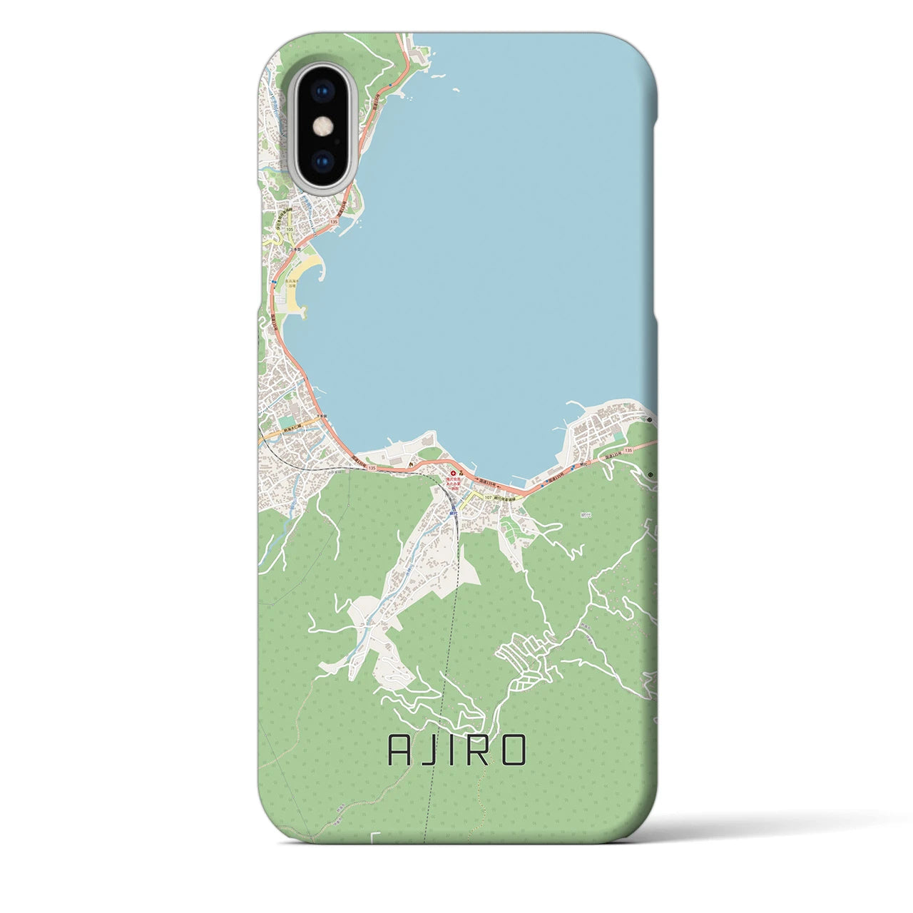 【網代(静岡県)】地図柄iPhoneケース(バックカバータイプ)