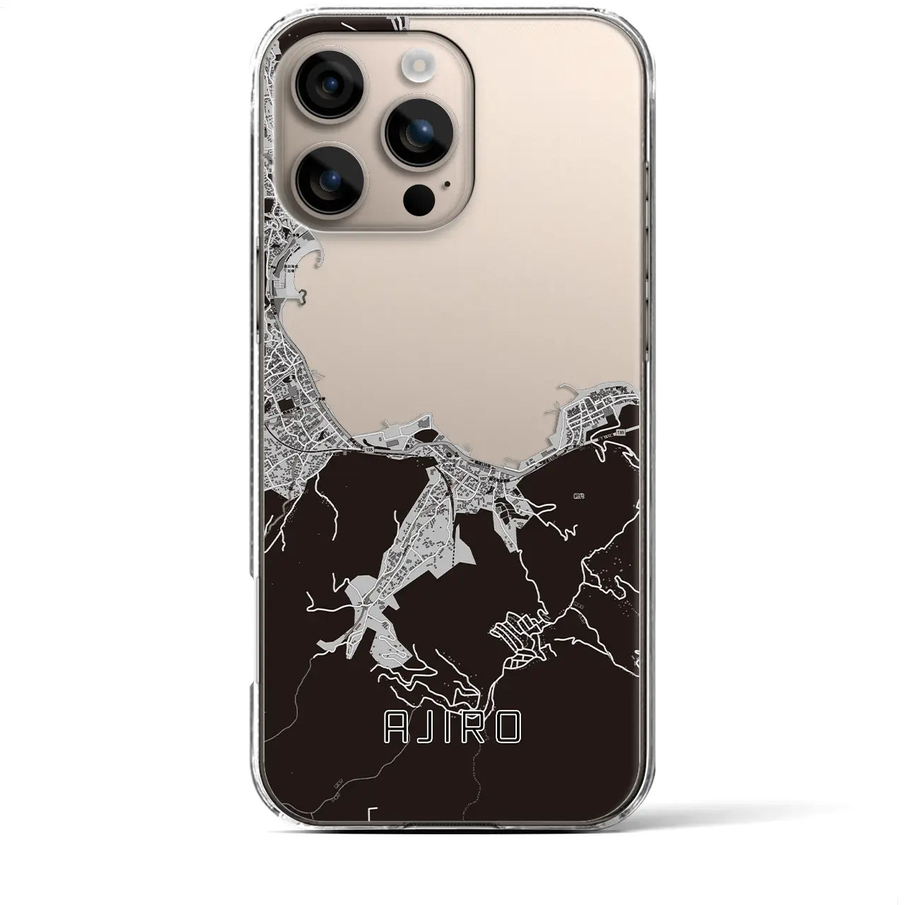 【網代(静岡県)】地図柄iPhoneケース(クリアタイプ)