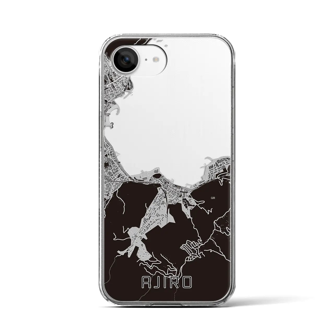 【網代(静岡県)】地図柄iPhoneケース(クリアタイプ)