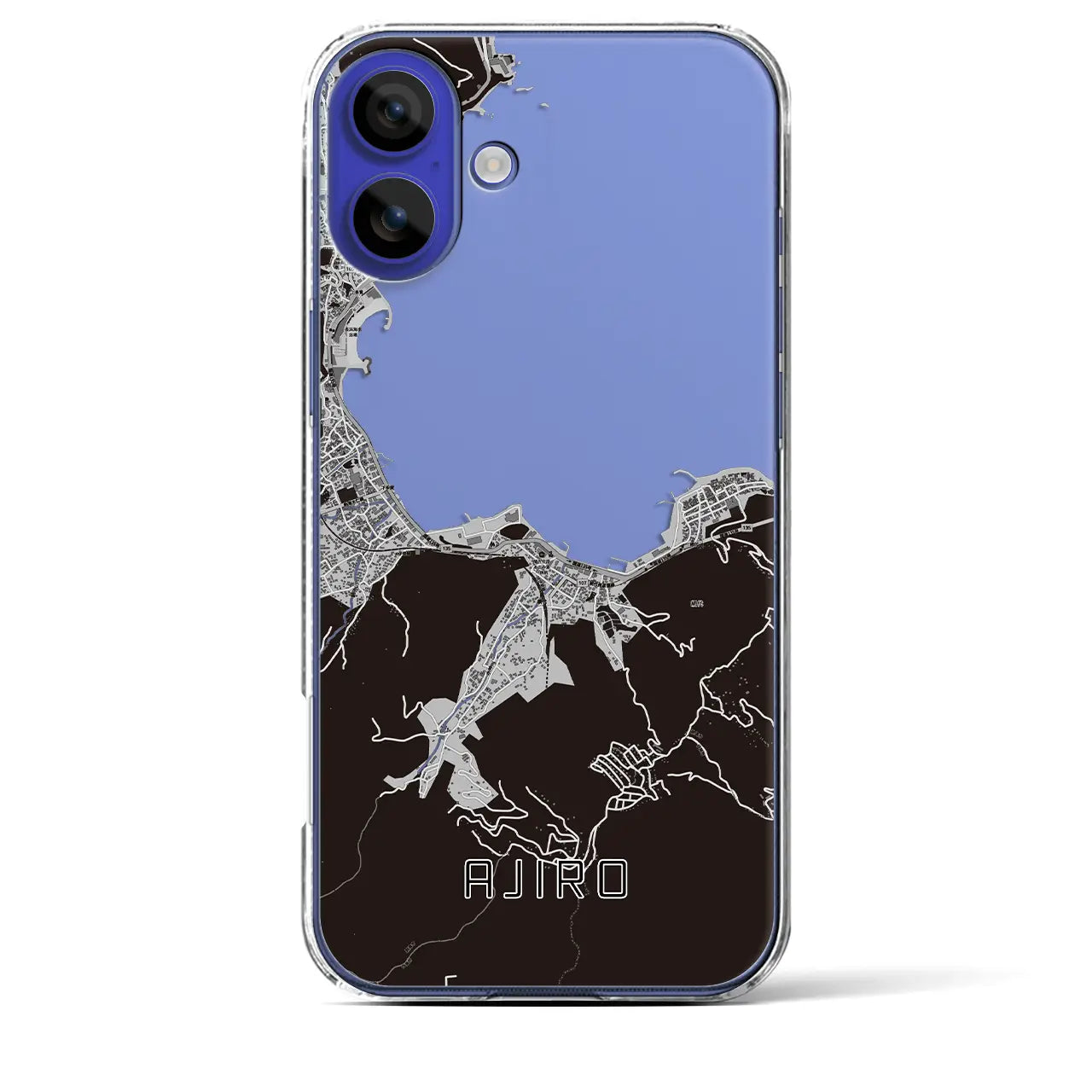 【網代(静岡県)】地図柄iPhoneケース(クリアタイプ)